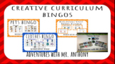 Creative Curriculum Bingos (Buildings, Clothes, Pets, and 