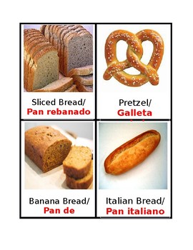 Preview of Creative Curriculum Bread Study Word Wall Cards