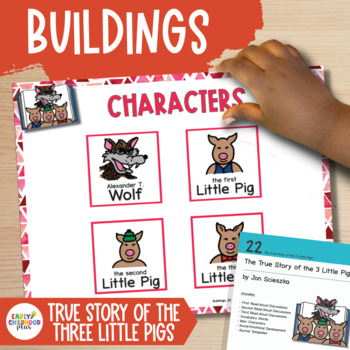 Preview of Creative Curriculum Buildings Study | True Story of the Three Little Pigs! Book