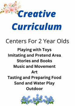 Preview of Creative Curriculum Centers for 2 year olds