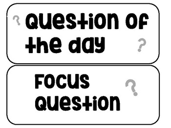 Preview of Creative Curriculum Clothes Guided Question of the Day Exploring the Topic