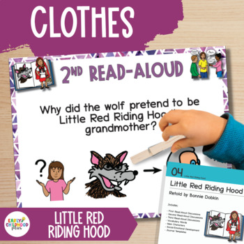 Preview of Creative Curriculum | Clothes | Little Red Riding Hood Book Discussion Cards