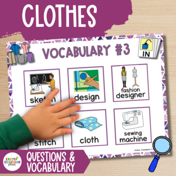 Preview of Clothes Study | Investigation Questions & Vocabulary for The Creative Curriculum