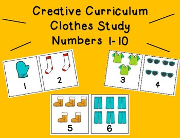 Preview of Creative Curriculum Clothes Study - Numbers 1-10
