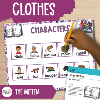Preview of Creative Curriculum | Clothes Study | The Mitten Book Discussion Cards