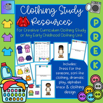 Preview of Creative Curriculum Clothing Study Bundle