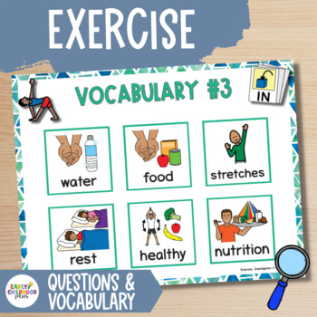Preview of Creative Curriculum | Exercise Study | Investigation Questions & Vocabulary