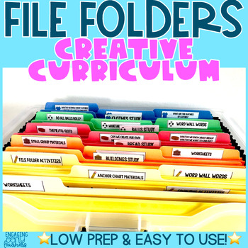 Preview of Creative Curriculum File Folder Hanging File Manila Folder Labels