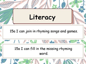 Preview of Creative Curriculum GOLD Objectives: Literacy & Math-Natural