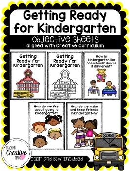 Creative Curriculum Getting Ready for Kindergarten Objective Sheets