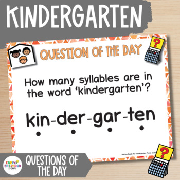 Preview of Creative Curriculum Getting Ready for Kindergarten Study | Question of the Day