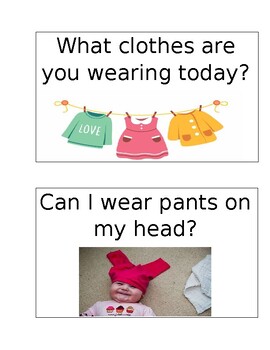 Preview of Creative Curriculum Guided Clothes Study QOD