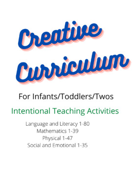 Preview of Creative Curriculum Intentional Teaching Card Activities (Infants/Toddlers/Twos)