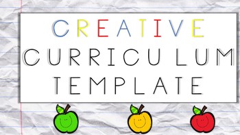 Preview of Creative Curriculum Lesson Plan Template