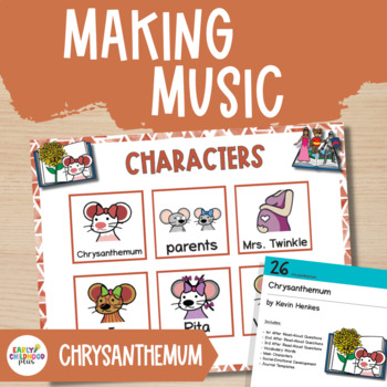 Preview of Chrysanthemum Book Discussion Cards | Making Music | Creative Curriculum