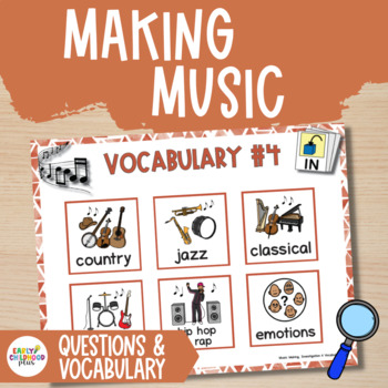 Preview of Creative Curriculum | Making Music Study | Investigation Questions & Vocab