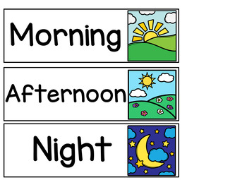Creative Curriculum: Morning, Noon, and Night Sorting Activity by ...