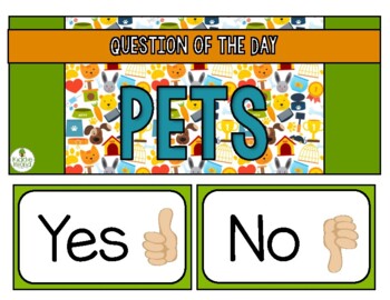 Preview of Creative Curriculum Pet Study Question of The Day