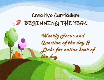 Preview of Creative Curriculum Questions of the day - Beginning of the Year - TSG