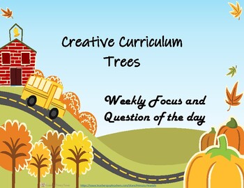 Preview of Creative Curriculum Questions of the day - Tree Study - TSG