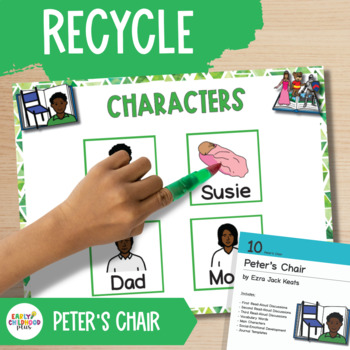 Preview of Creative Curriculum | Reduce Reuse Recycle | Peter’s Chair Book Discussion Cards