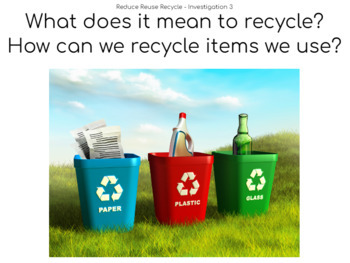 Preview of Creative Curriculum Reduce, Reuse, Recycle Study Visuals