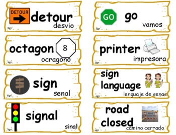 Preview of Creative Curriculum Sign Study Word Wall Vocabulary Cards