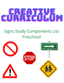 Creative Curriculum Signs Study Components List (Preschool)