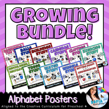 Preview of Creative Curriculum Studies Alphabet Displays (Real Photos) - GROWING BUNDLE!