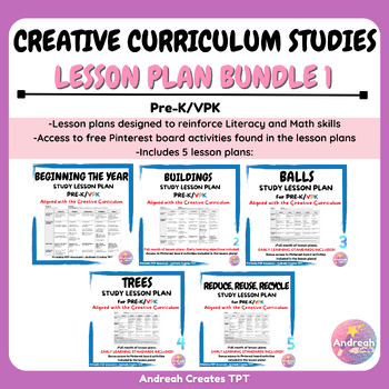 Preview of Creative Curriculum Studies Lesson Plan Bundle 1
