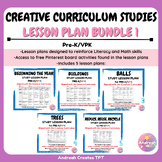 Creative Curriculum Studies Lesson Plan Bundle 1