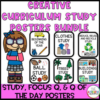 Preview of Creative Curriculum Study Poster  Bundle: Focus Question, Daily Question & Study