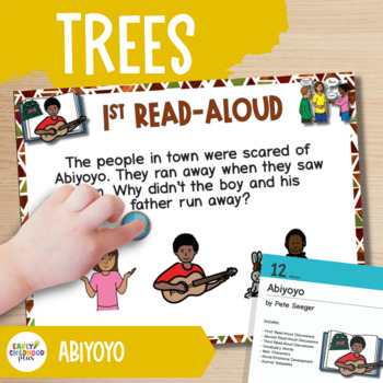 Preview of Creative Curriculum Trees Study | Abiyoyo Book Discussion Cards for Read Alouds