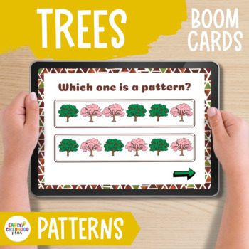 Preview of Creative Curriculum | Trees Study | BOOM Cards | Recognize Patterns