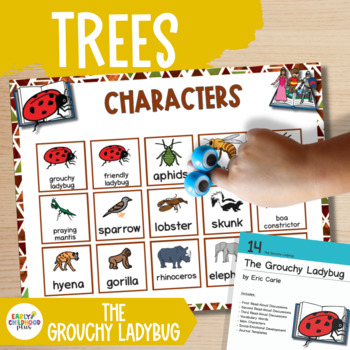 Preview of Creative Curriculum Trees Study | Grouchy Ladybug Digital Book Discussion Cards