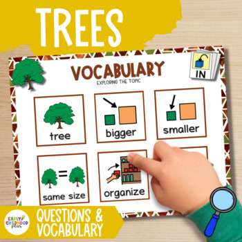 Preview of Trees Study | Investigation Questions & Vocabulary for The Creative Curriculum