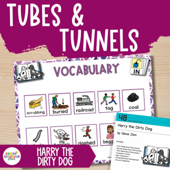 Preview of Creative Curriculum Tubes & Tunnels | Harry the Dirty Dog Book Discussion Cards