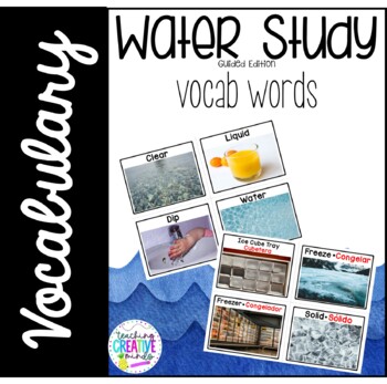 Preview of Creative Curriculum Water Study Vocab Words