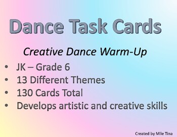 Preview of Creative Dance Task Cards