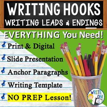 Preview of Writing Leads - Creative Writing Hook Leads and Endings - Intros and Conclusions