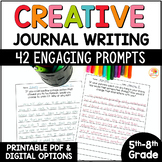 Daily Journal Prompts Morning Work | Journal Writing Prompts for 5th-8th Grade