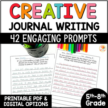 Daily Journal Prompts Morning Work | Journal Writing Prompts for 5th ...