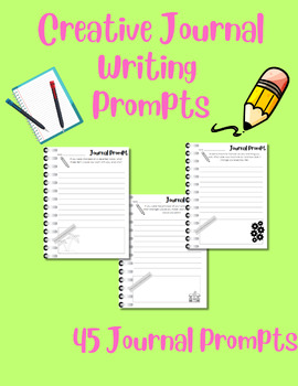 Creative Journal Writing Prompts by A Sprinkle of Sixth | TPT