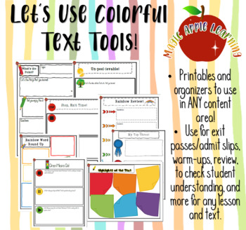 Preview of Language Arts Text Tools and Graphic Organizers
