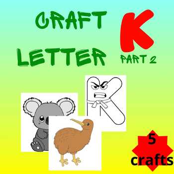 Preview of Creative Letter K Crafts and Coloring Pages: Kite, Keyboard, Kiwi, and More!
