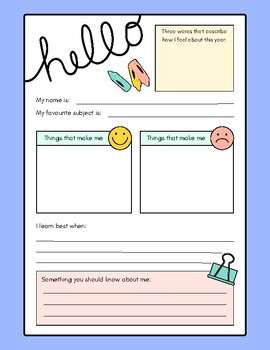 Creative ‘Letter to My New Teacher’ Worksheet by Color Craft Corner