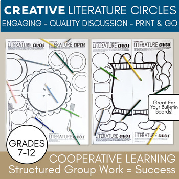 Preview of Creative Literature Circles Roles, Group Work, Reading/Book Project, Any Novel