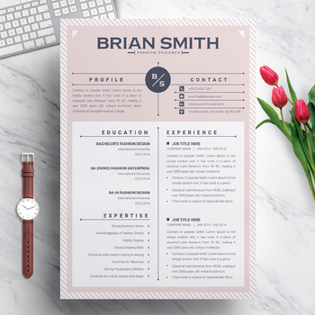 Preview of Creative MS Word Resume Template with Cover Letter Design