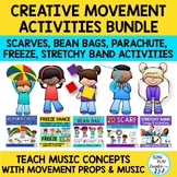 Creative Movement Activities Bundle: Bands, Scarves, Parac