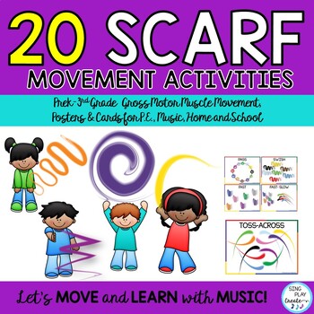 Preview of Scarf and Ribbon Creative Movement Activities: Music, P.E., Special Needs